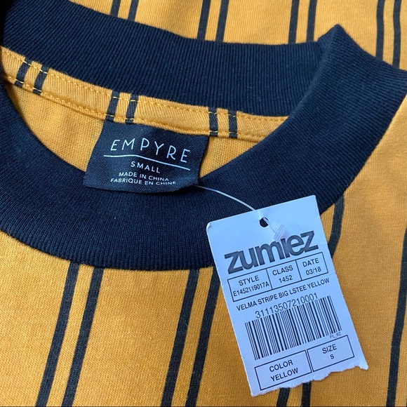 NEW! Men’s Empyre Long Sleeve Striped T-Shirt Size Small W/Tags - Picture 5 of 5